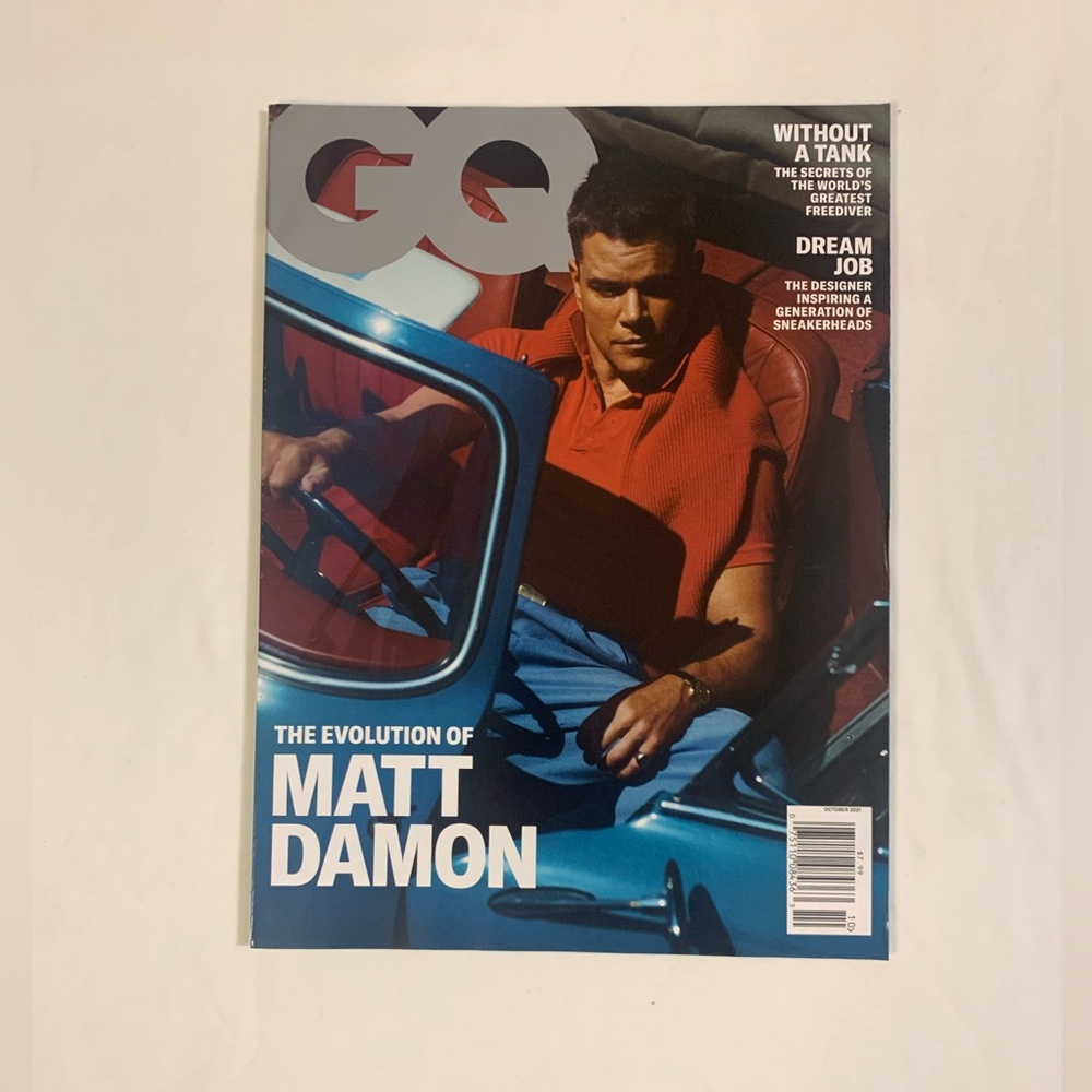 GQ Matt Damon “The Evolution Of” Issue October 2021 Magazine
